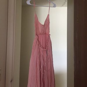 Backless crochet maxi dress