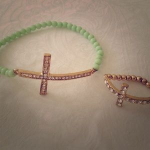 Cross Ring and Cross Bracelet