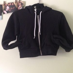 American apparel cropped hoodie
