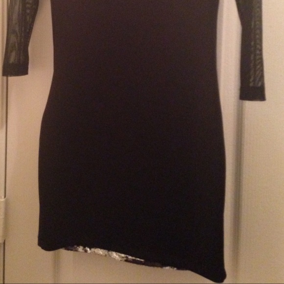 SOLD! New Bebe Sequins and Black Dress - Picture 3 of 4