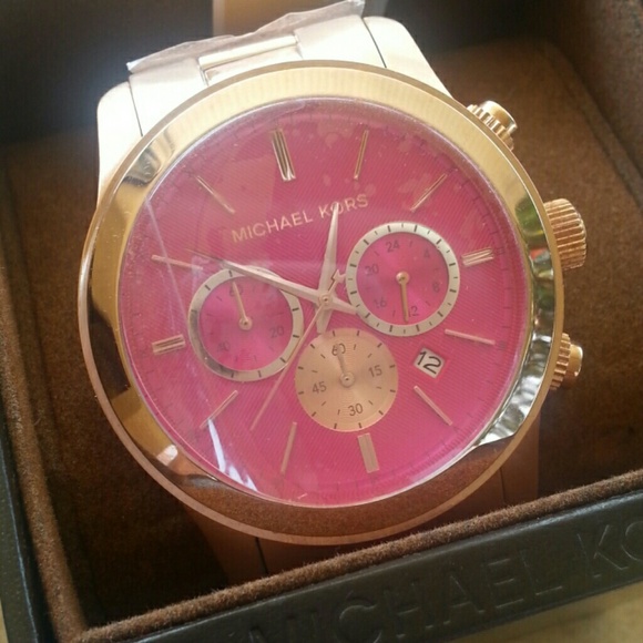Michael Kors Accessories - Michael Kors Large Rose Gold Watch