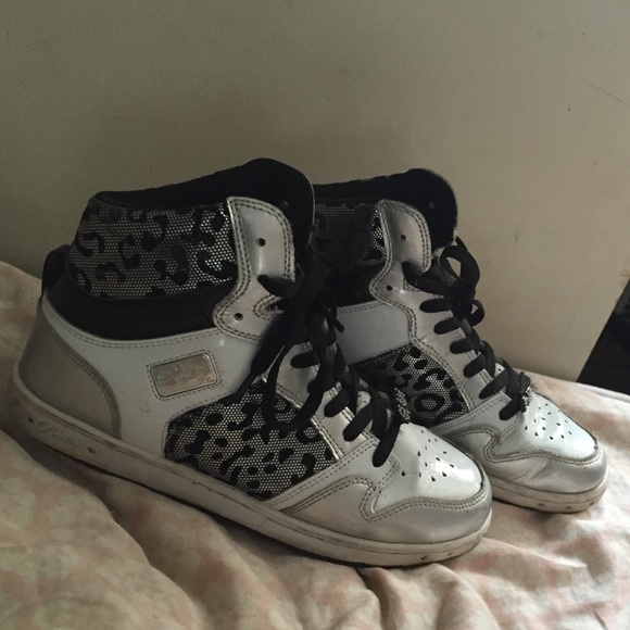 Pastry silver leopard sneakers