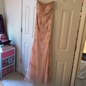 Rose Pink, Floor Length Cache Gown