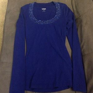Express scoop neck long sleeve