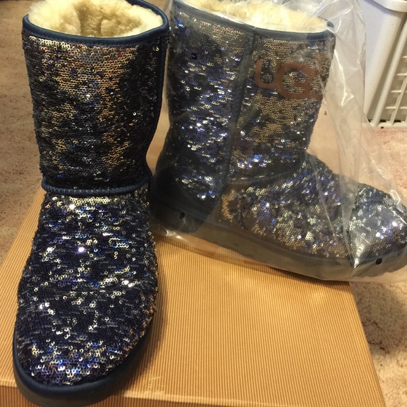 Blue sequin uggs (ALL OFFERS ARE CONSIDERED!!)