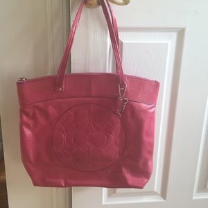 Pink Leather coach purse