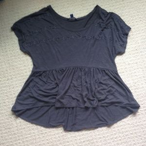 SALE Dark gray flowy shirt