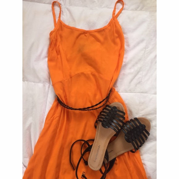⚡️SALE⚡️ Orange Hawaiian Dress NWOT
