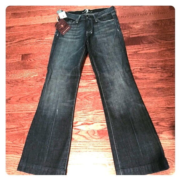 7 For All Mankind Crystal Pocket Bootleg Jeans