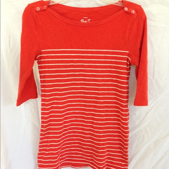 Boat neck striped shirt