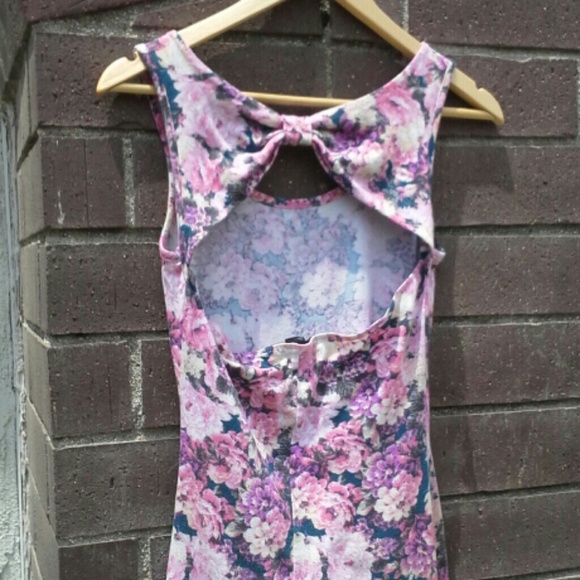 NOT FOR SALE. DONATED  Pink Flowered Dress - Picture 3 of 3