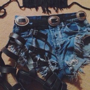 Western Silver Concho belt