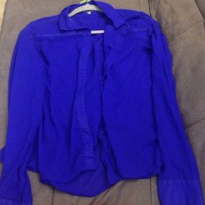 Royal blue button up