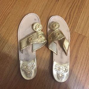 Gold Jack Rogers Hamptons Classic Navajo Flats