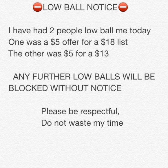 ATTENTION: LOW BALLS ARE RUDE