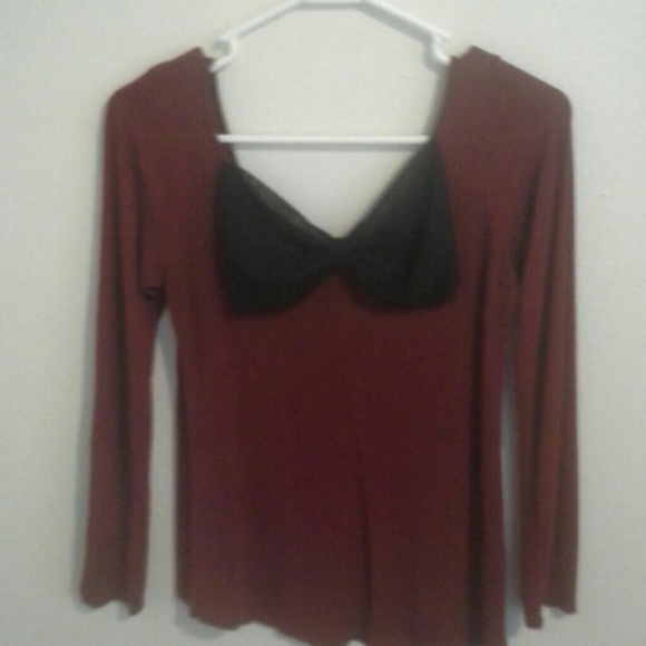 Maroon high-low top