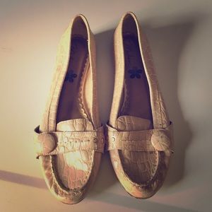 Madison leather croc inspired flats