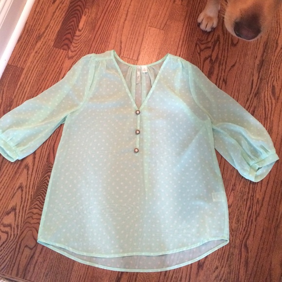 Mint green blouse