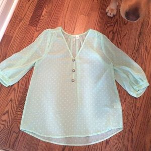 Mint green blouse