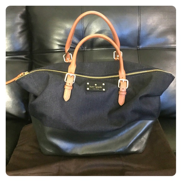 Kate Spade -Blue Blaine leather tote