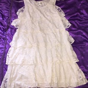 Layered White Lace Dress