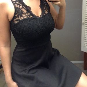 Black lace dress