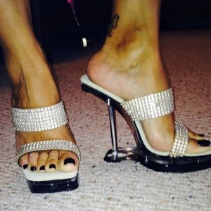 Diamond slip on heels