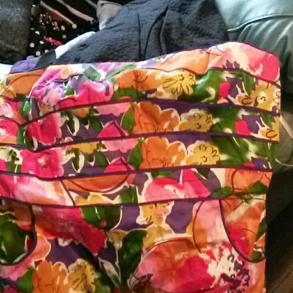 Floral Strapless Dress