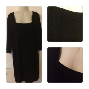 3/4" Sleeves, Black Dress