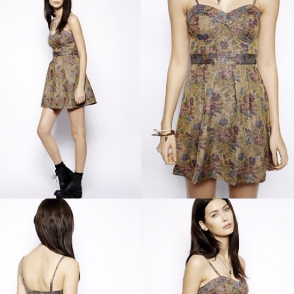 Free People THE FOILED TAPESTRY DRESS - Sz 0 NWT - Picture 4 of 4