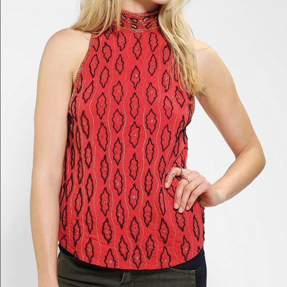 Urban outfitters delicate beaded top