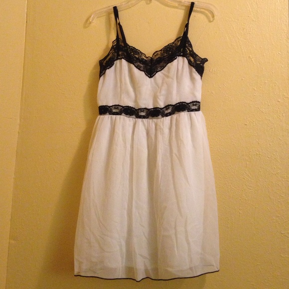 White Dress with black top