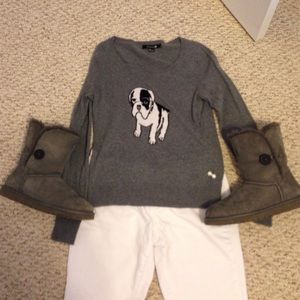 Forever 21 Gray Bulldog Sweater