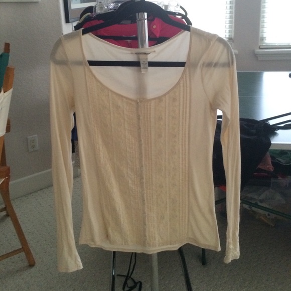 Lucky Brand Tops - Detailed embroidered long sleeve top