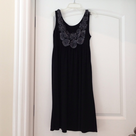 Black dress with flowered top