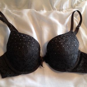 Aerie dark grey lace bra