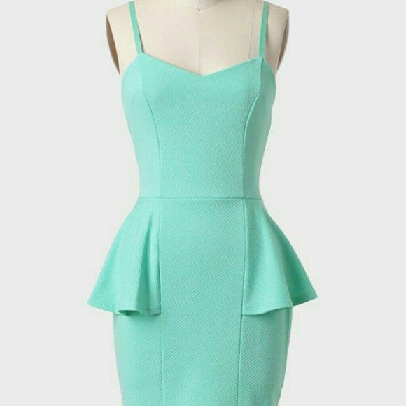 Modcloth Dresses & Skirts - 'HP Wardrobe Obsessions' Everly Mint Peplum Dress