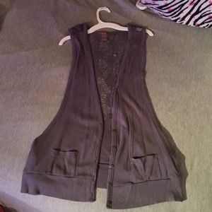 Cardigan with lace open back