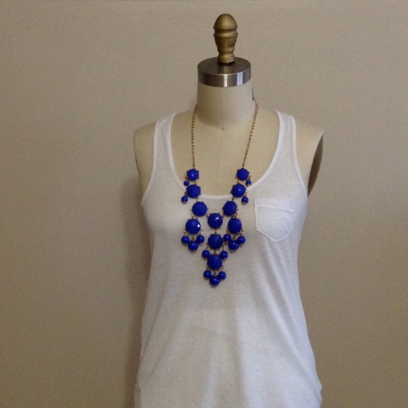 Royal blue bubble necklace