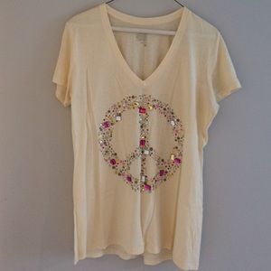 Jeweled Peace sign tshirt