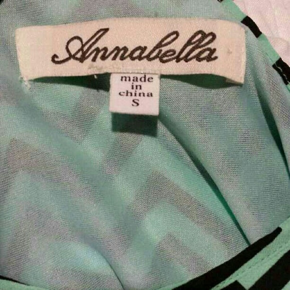 Teal and Black Chevron Dress - Picture 4 of 4