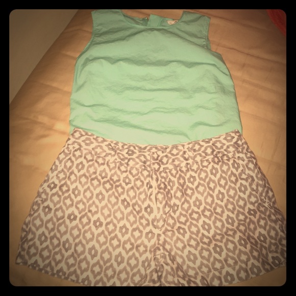 Cute white and grey designed shorts