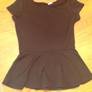 Black Peplum Shirt