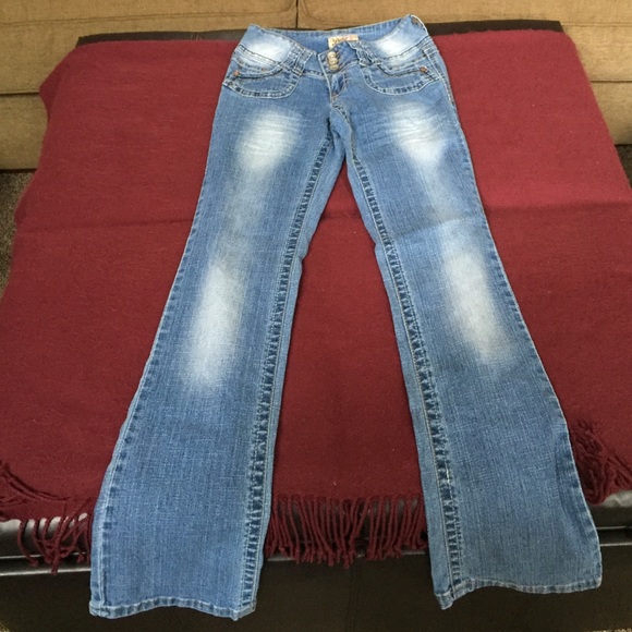 Angels light wash skinny fit flare jeans, regular.