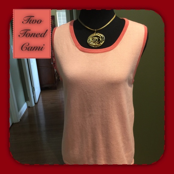Erika & Co peach lightweight sweater top size M