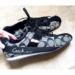 Black and Grey Coach Shoes
