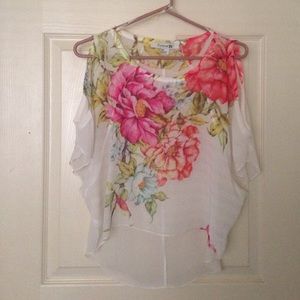 Floral sheer blouse