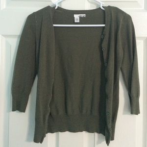 Olive green cardigan