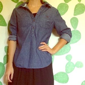 Toms Jean Half Button Top