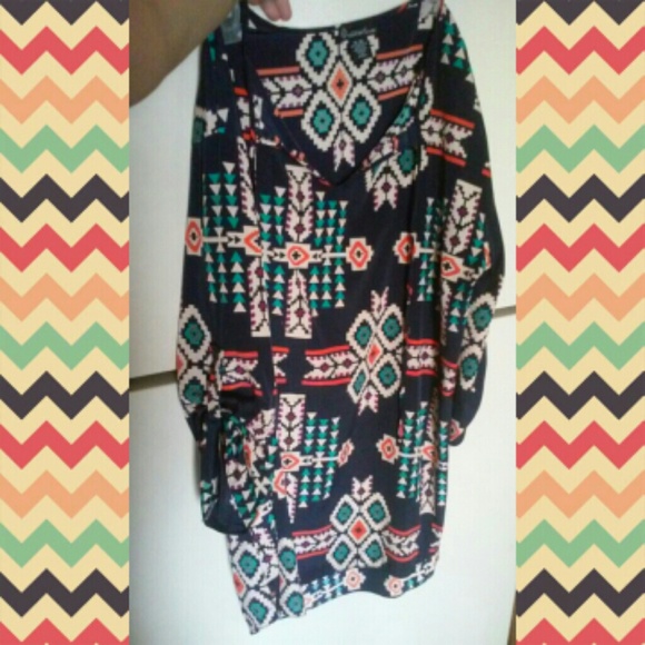 Loose fitting long dress top